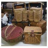 6 wicker picnic baskets