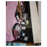 Frames, art work,  20" wall clock