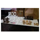 Basket of letters and crosses