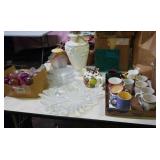 Glassware, teapot, and decor