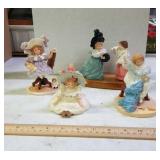 4 Maude Humphrey Bogart figurines