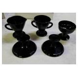 Vintage Black Amethyst glassware