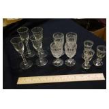 Antique crystal stemware