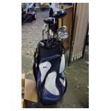 Left-handed golf clubs & Stargazer golf bag