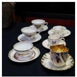 6 vintage cup & saucer sets