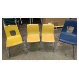 4 miscellaneous school chairs