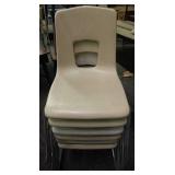 6 stackable school chairs