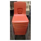 10 stackable school chairs