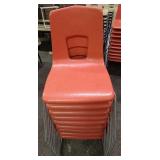 9 stackable school chairs