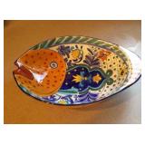 Large fish design serving bowl