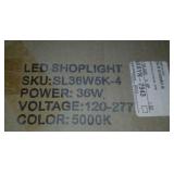 2 LED Shop lights includes 4 36-watt 48" bulbs