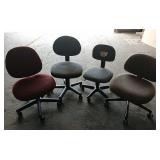 4 rolling desk chairs
