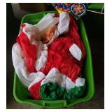 4 blow-up yard decorations & light-up train