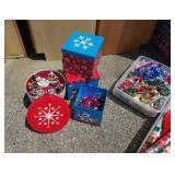 Christmas decor, wrapping paper, & bows