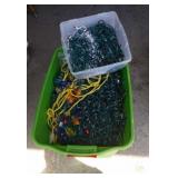 2 totes of Christmas lights