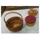 2 small Longaberger & 1 Crisco basket