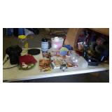 Kitchen items: waffle maker, cookbooks, etc.