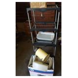 Shelf unit, teash can, & miscellaneous