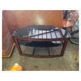 Glass top TV stand
