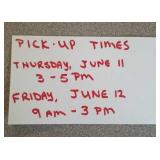 Pick-up times