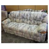 Beige 3 seat sofa w/ double recliner