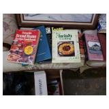 Box of cookbooks, etc.
