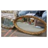 2 oval mirrors