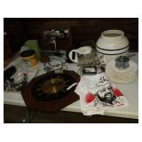 Household items: clock, towel rings, putty, etc