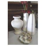 White vases