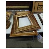 3 large wooden picture frames
