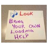 Bring your own muscle for loading!