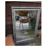 Framed beveled edge mirror