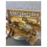 Bot wood candle holders, decorations