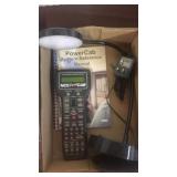 Table lamp, NCE Power cab with book