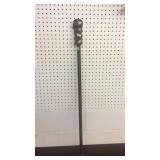 4 skull topped walking stick with skull tip