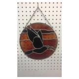 Stained glass window hanging