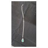 Turquoise & sterling silver pendant
