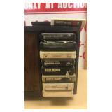8 Track tapes and holder