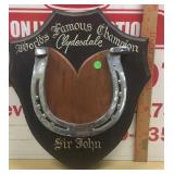 Champion Clydesdale shoe plaque