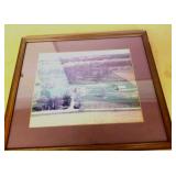 Framed aerial farm photo