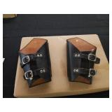Pair leather wrist guards