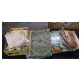 Linens, new & vintage + vintage hat