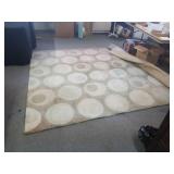 Geometric circles area rug