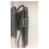 Black & decker sander, plugins, plastic tub with