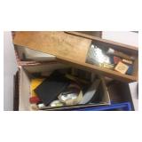 Ink pad, stamps, water bottle, 3 mini photo