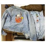 Looney Tunes denim jacket & shirt, medium