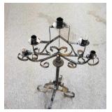 2 Gothic metal candelabras