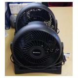 2 small comfortzone electric fans
