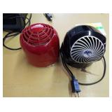 2 small Vornado electric fans