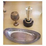 Silver plate, electronic table gas lighter